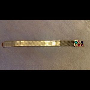 Retro Gold Belt With Rhinestones